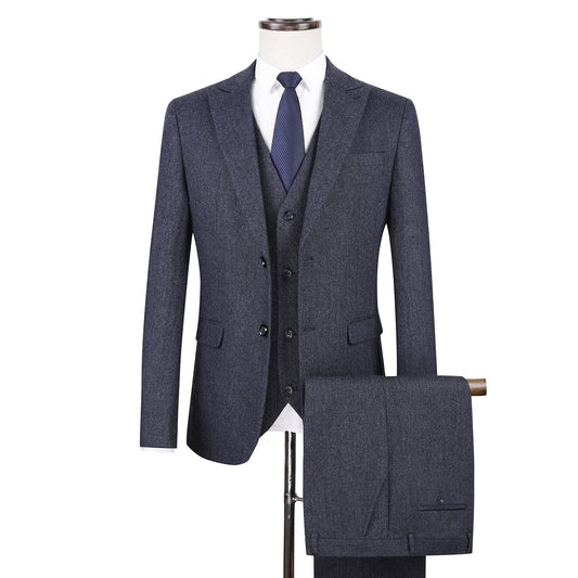 Jan & Anna Kraków - Trzyczęściowy garnitur Authentic Arthur w tkaninie Tweed