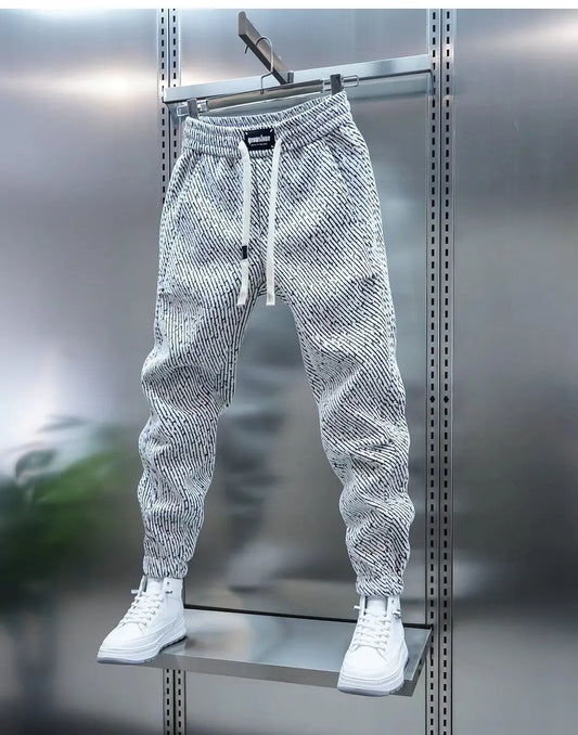 Aleksy | wzorzyste spodnie casual