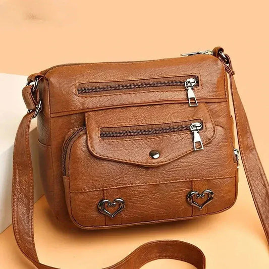 Lux - Modna Torebka Crossbody z Akcentem Serca
